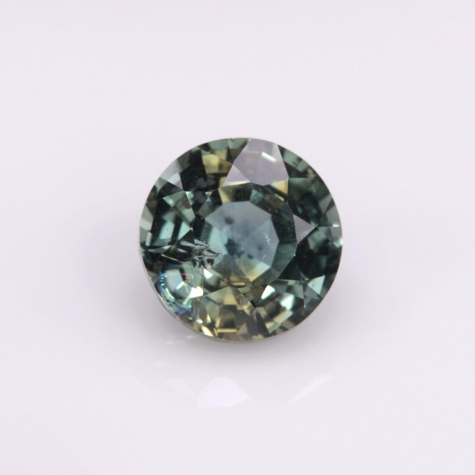 Natural Sapphire Certified 1.29 Carats Bluish Green to Yellow Round 6x6 mm Loose Gemstone - Image 7