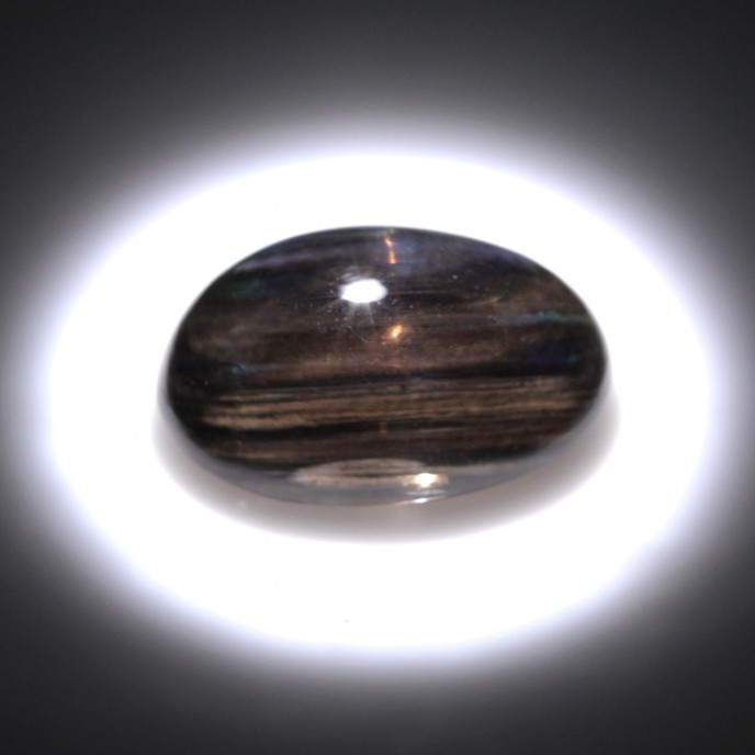 Natural Scapolite Rainbow Rutiles 9.38 Carats Rainbow Oval Cabochon 16x12 mm Loose Gemstone - Image 5