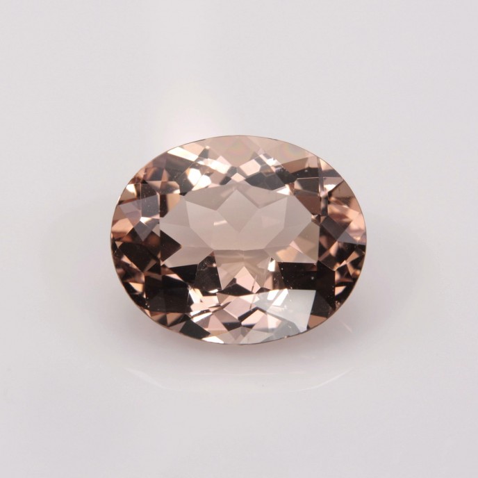 Natural Beryl 5.34 Carats Orange Pink Oval 13x11 mm Loose Gemstone - Image 1