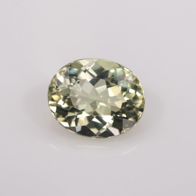Natural Amblygonite 1.05 Carats Yellowish Green Oval 7x6 mm Loose Gemstone - Image 1