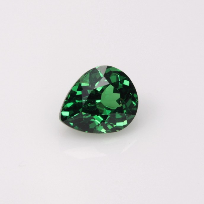 Natural Tsavorite Garnet 0.38 Carats Chrome Green Pear 5x4 mm Loose Gemstone - Image 1