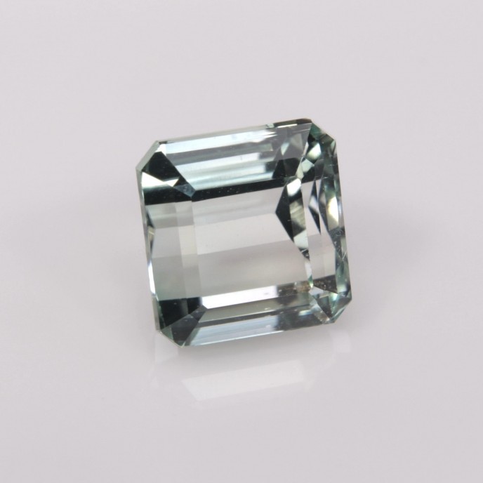 Natural Tourmaline 3.88 Carats Half White Octagon 8x8 mm Loose Gemstone - Image 1