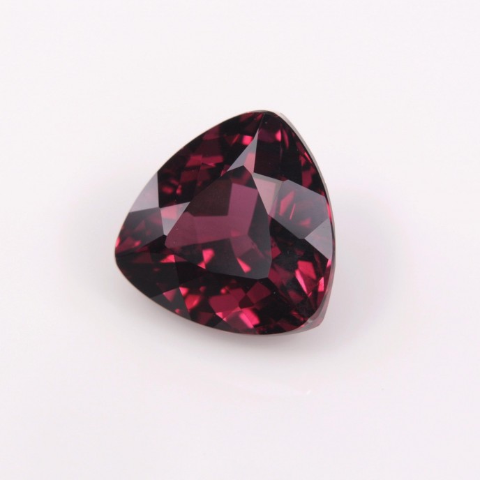 Natural Rhodolite Garnet 3.13 Carats Purplish Red Trilliant  9x9 mm Loose Gemstone - Image 2