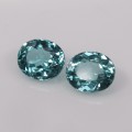 Natural Apatite Pair 3.93 Carats Paraiba Blue Green Oval 8x7 mm Loose Gemstone - Image 2