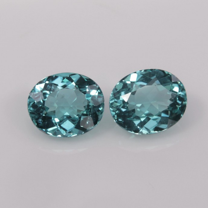 Natural Apatite Pair 3.93 Carats Paraiba Blue Green Oval 8x7 mm Loose Gemstone - Image 7