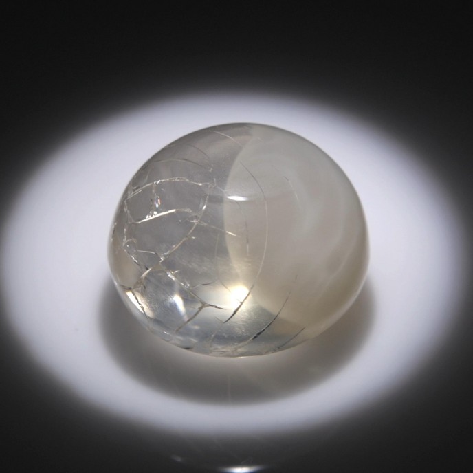 Natural Opal Honey Comb 13.90 Carats White Oval Cabochon 15x14 mm Loose Gemstone - Image 2