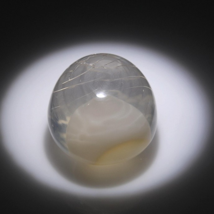 Natural Opal Honey Comb 13.90 Carats White Oval Cabochon 15x14 mm Loose Gemstone - Image 4