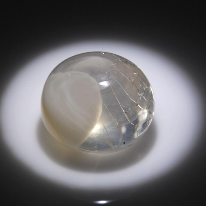 Natural Opal Honey Comb 13.90 Carats White Oval Cabochon 15x14 mm Loose Gemstone - Image 5