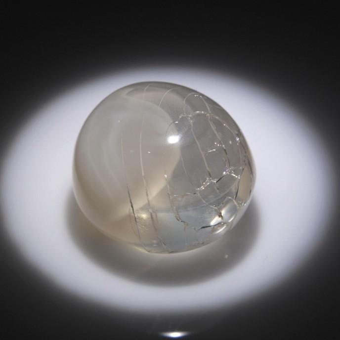 Natural Opal Honey Comb 13.90 Carats White Oval Cabochon 15x14 mm Loose Gemstone - Image 6