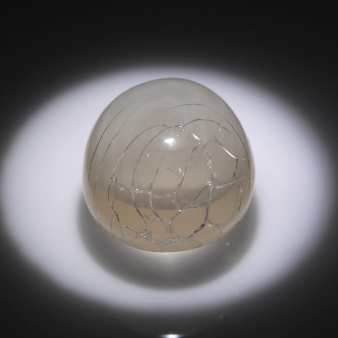 Natural Opal Honey Comb 13.90 Carats White Oval Cabochon 15x14 mm Loose Gemstone - Image 7