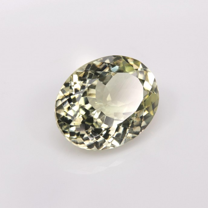 Natural Sillimanite 6.75 Carats Yellowish Green Oval 14x11 mm Loose Gemstone - Image 1