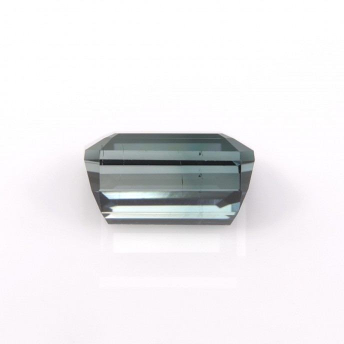 Natural Tourmaline 3.57 Carats Ash Blue Emerald 10x7 mm Loose Gemstone - Image 4