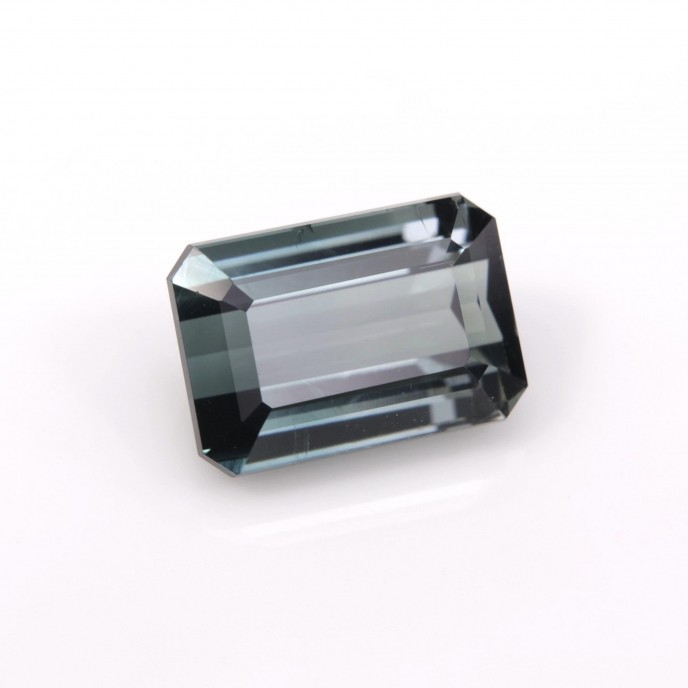 Natural Tourmaline 3.57 Carats Ash Blue Emerald 10x7 mm Loose Gemstone - Image 6
