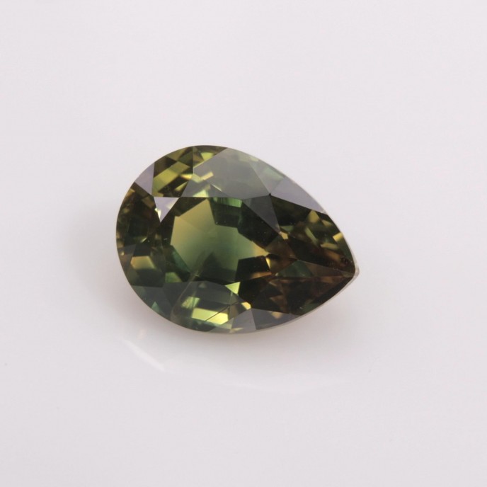 Natural Sapphire 1.33 Carats Green Yellow Pear 7x6 mm Loose Gemstone - Image 3