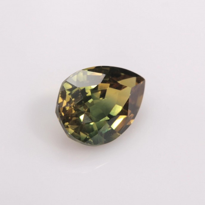 Natural Sapphire 1.33 Carats Green Yellow Pear 7x6 mm Loose Gemstone - Image 2