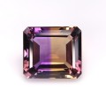 Natural Ametrine 35.61 Carats Purple To Golden Yellow Emerald 21x19 mm Loose Gemstone - Image 1