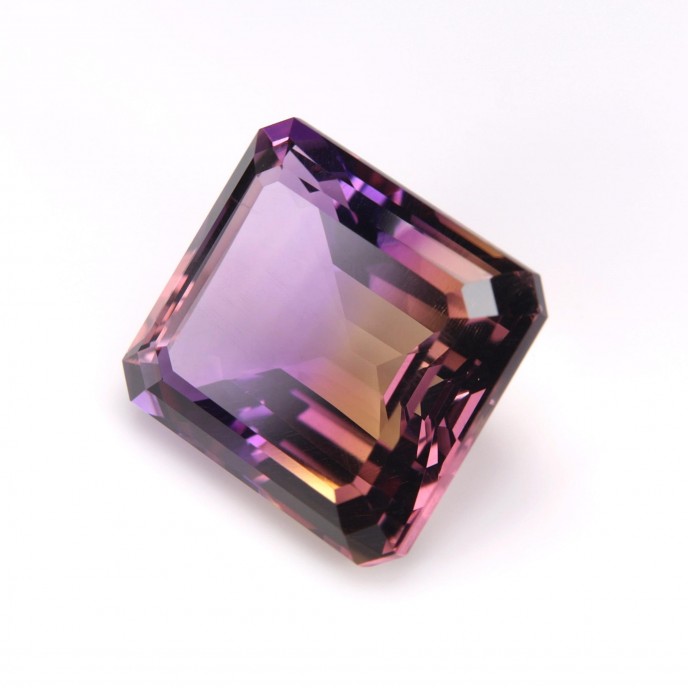 Natural Ametrine 35.61 Carats Purple To Golden Yellow Emerald 21x19 mm Loose Gemstone - Image 3
