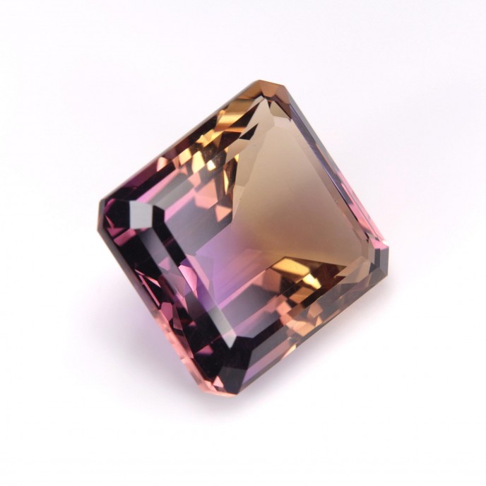 Natural Ametrine 35.61 Carats Purple To Golden Yellow Emerald 21x19 mm Loose Gemstone - Image 5