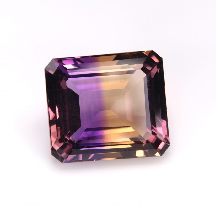 Natural Ametrine 35.61 Carats Purple To Golden Yellow Emerald 21x19 mm Loose Gemstone - Image 7