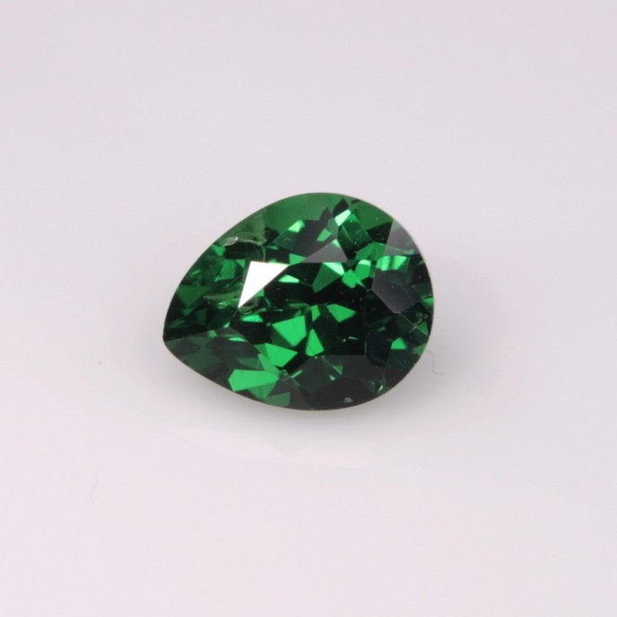 Natural Tsavorite Garnet 0.61 Carats Chrome Green Pear 6x5 mm Loose Gemstone - Image 1