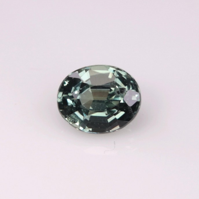 Natural Sapphire 0.57 Carats Ash Green Oval 5x4 mm Loose Gemstone - Image 2