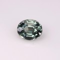 Natural Sapphire 0.57 Carats Ash Green Oval 5x4 mm Loose Gemstone - Image 1