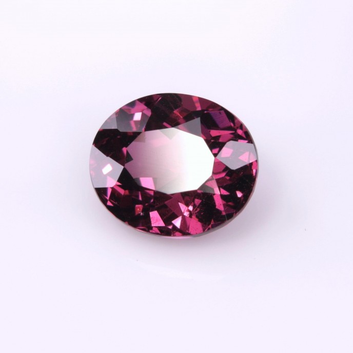 Natural Rhodolite Garnet 2.33 Carats Purplish Pink Oval 8x7 mm Loose Gemstone - Image 1