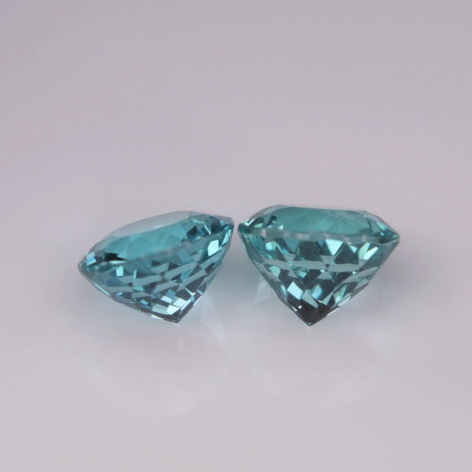 Natural Apatite Pair 3.42 Carats Paraiba Blue Green Round 7x5 mm Loose Gemstone - Image 4