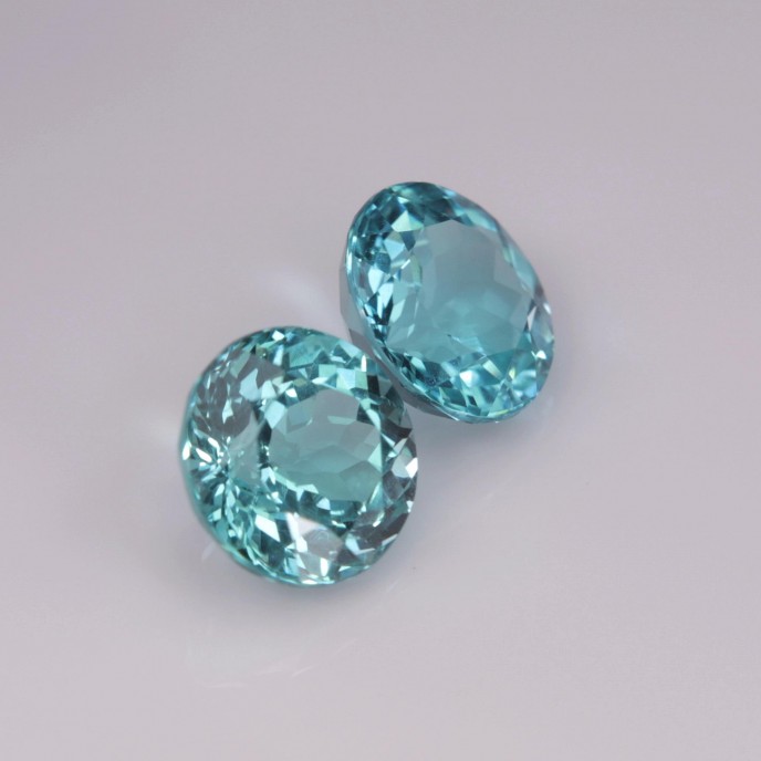 Natural Apatite Pair 3.42 Carats Paraiba Blue Green Round 7x5 mm Loose Gemstone - Image 5