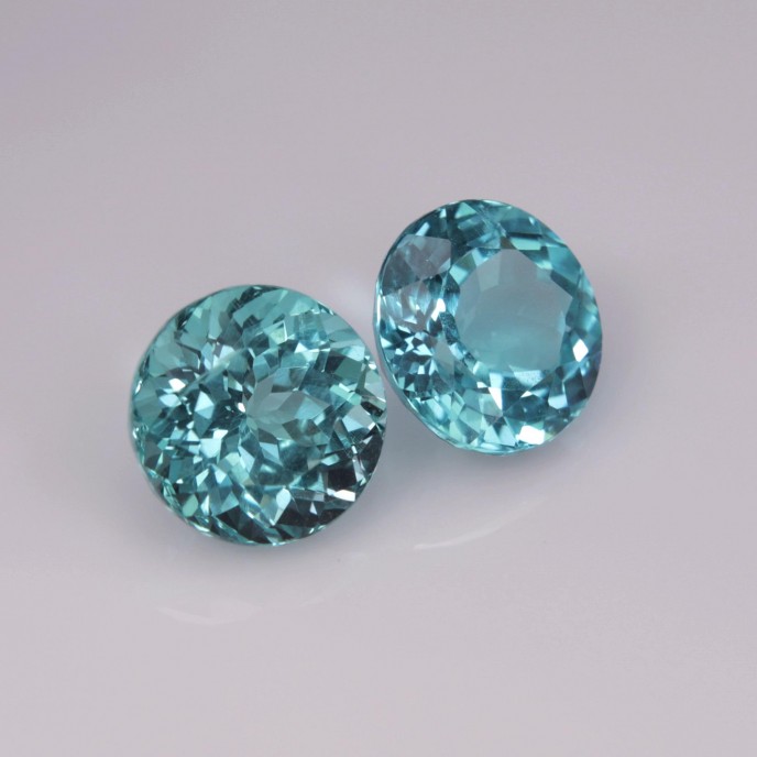 Natural Apatite Pair 3.42 Carats Paraiba Blue Green Round 7x5 mm Loose Gemstone - Image 6