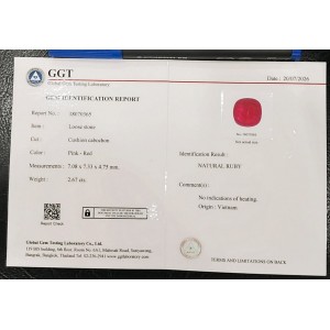 Ruby Unheat   2.67cts - 7x5mm