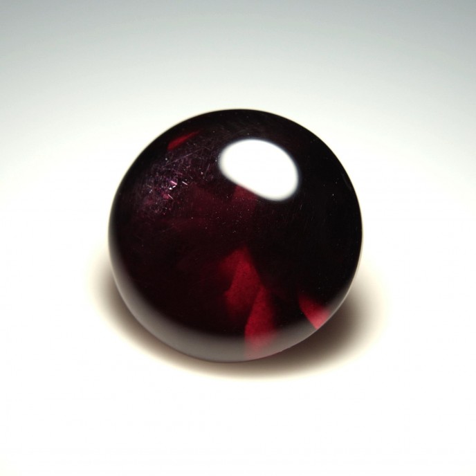 Natural Rhodolite Garnet 17.64 Carats Purplish Red Round Cabochon 16x16 mm Loose Gemstone - Image 1
