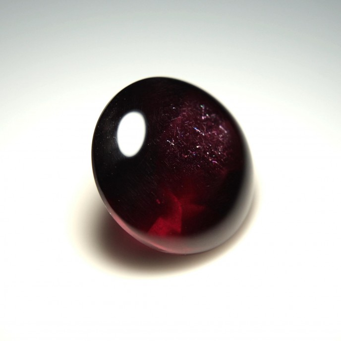 Natural Rhodolite Garnet 17.64 Carats Purplish Red Round Cabochon 16x16 mm Loose Gemstone - Image 6