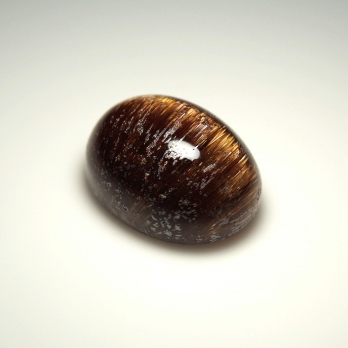 Natural Rutile Quartz Cats Eye 13.73 Carats Golden Brown Oval Cabochon 16x12 mm Loose Gemstone - Image 3