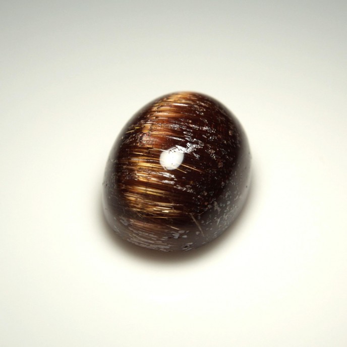 Natural Rutile Quartz Cats Eye 13.73 Carats Golden Brown Oval Cabochon 16x12 mm Loose Gemstone - Image 5