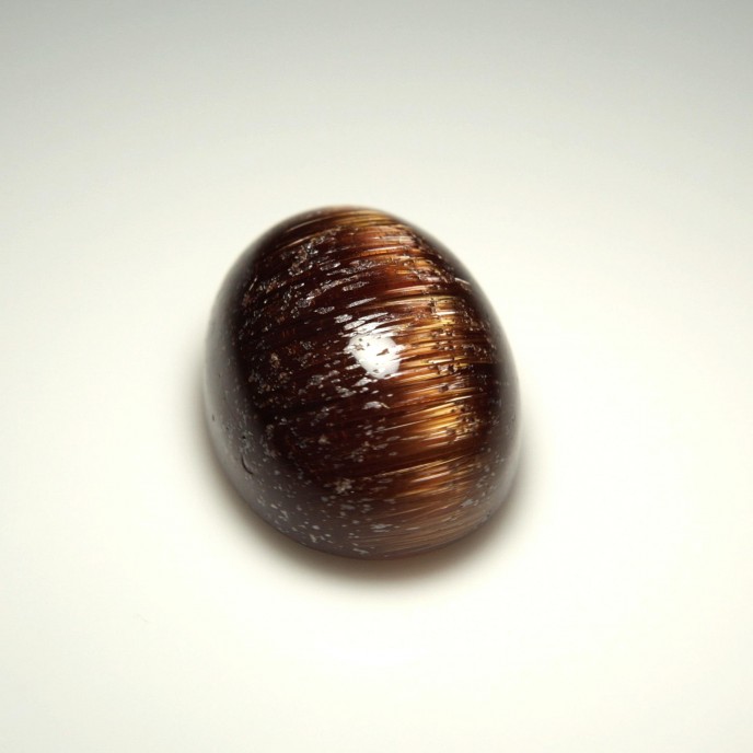 Natural Rutile Quartz Cats Eye 13.73 Carats Golden Brown Oval Cabochon 16x12 mm Loose Gemstone - Image 6