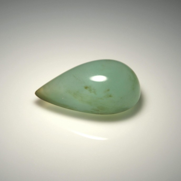 Natural Peru Opal 10.67 Carats Aqua Blue Green Pear Cabochon 21x12 mm Loose Gemstone - Image 1