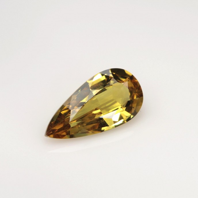 Natural Sapphire 1.34 Carats Golden Yellow with Green Tint Pear 10x5 mm Loose Gemstone - Image 6