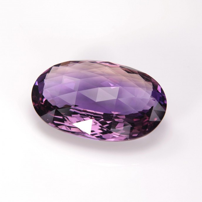 Natural Ametrine 71.12 Carats Purple to Mild Yellow Oval Checker 37x24 mm Loose Gemstone - Image 2