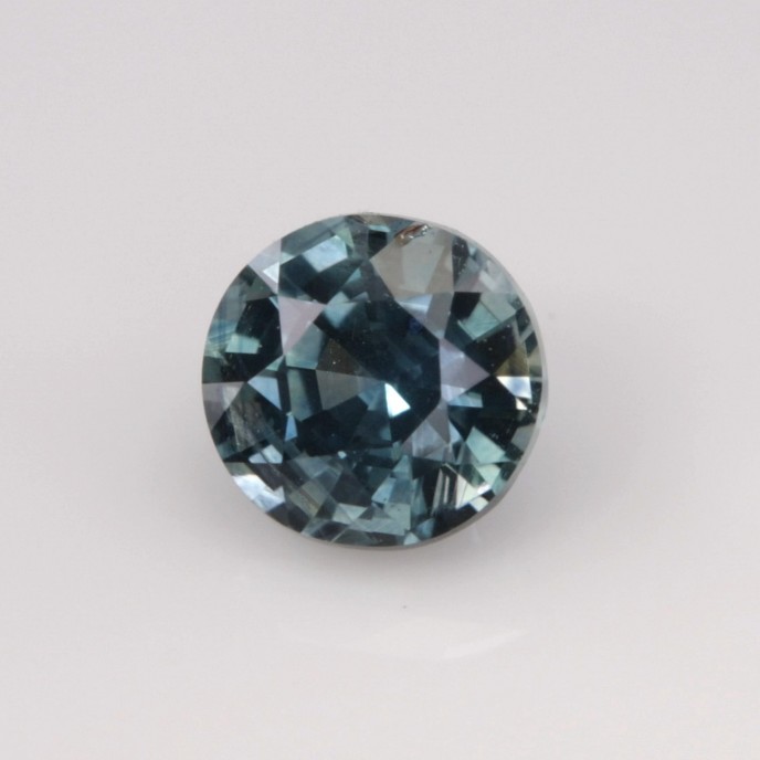 Natural Sapphire 0.53 Carats Teal Blue Green Round 4x3 mm Loose Gemstone - Image 3