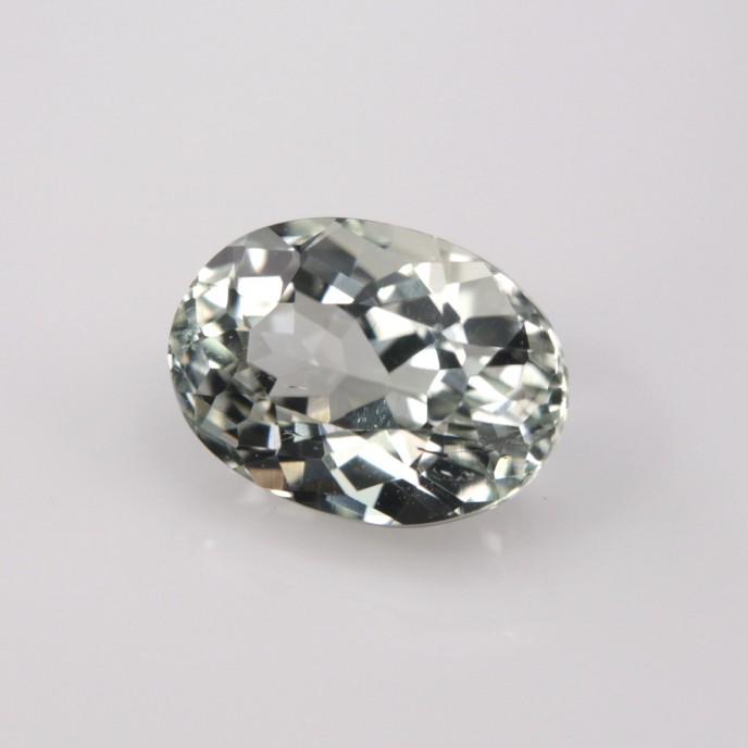Natural Tourmaline Acrolite 1.88 Carats White Oval 9x6 mm Loose Gemstone - Image 2