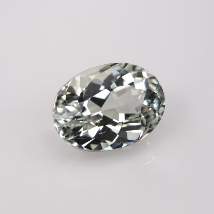 Natural Tourmaline Acrolite 1.88 Carats White Oval 9x6 mm Loose Gemstone - Image 1