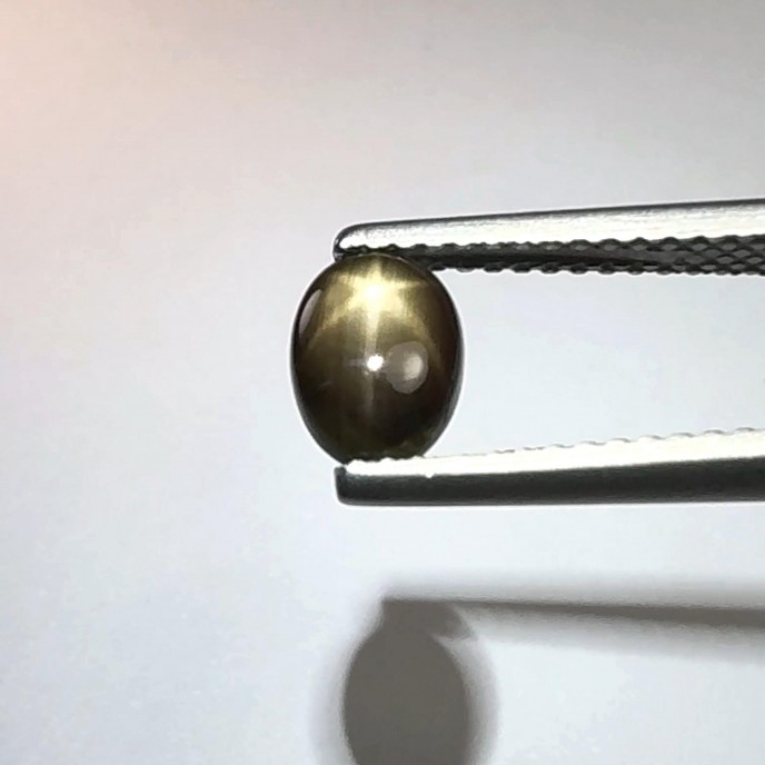 Natural Golden Star Sapphire 1.29 Carats Golden Black Oval Cabochon 7x5 mm Loose Gemstone - Image 4