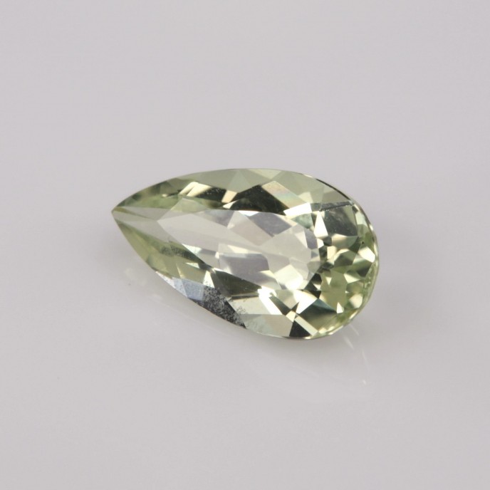 Natural Amblygonite 1.08 Carats Yellowish Green Pear 9x5 mm Loose Gemstone - Image 3