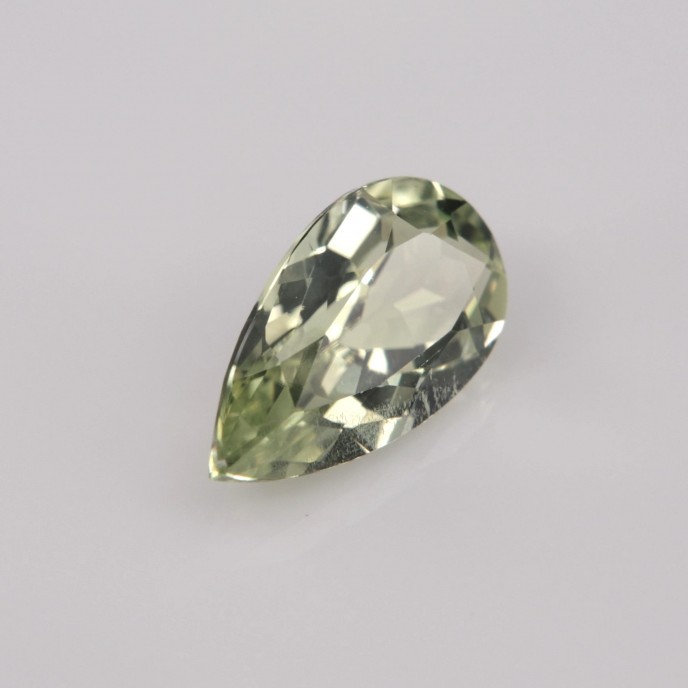 Natural Amblygonite 1.08 Carats Yellowish Green Pear 9x5 mm Loose Gemstone - Image 2