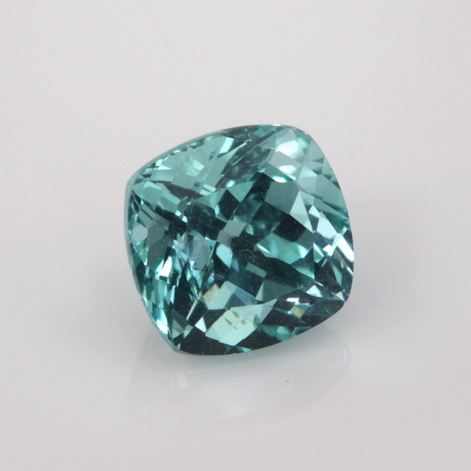 Natural Apatite 1.74 Carats Paraiba Blue Green Antique Cushion 7x7 mm Loose Gemstone - Image 1