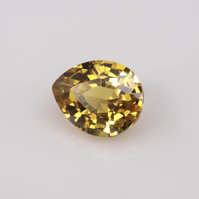 Natural Sapphire 0.88 Carats Golden Yellow Pear 6x5 mm Loose Gemstone - Image 2