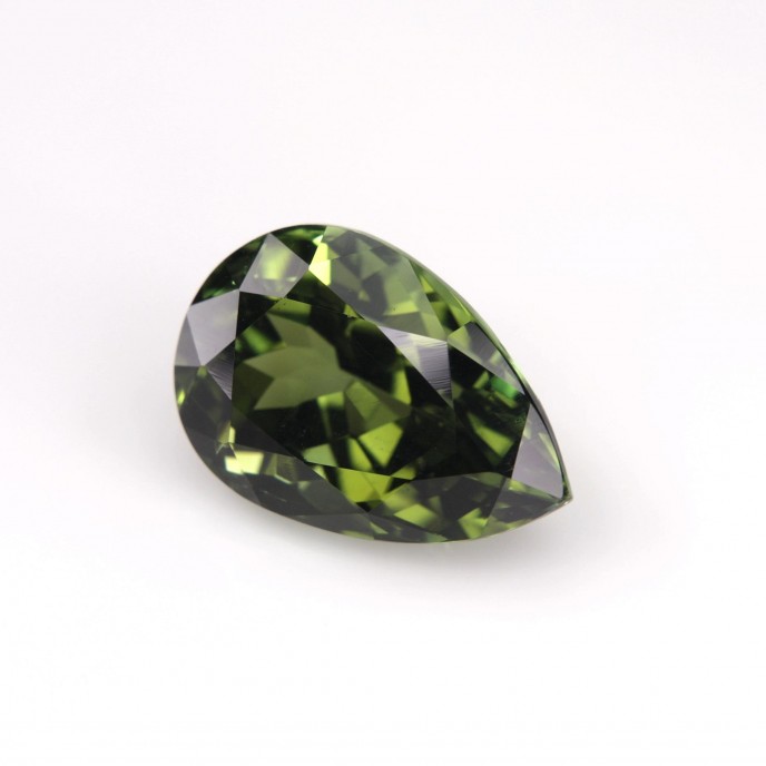 Natural Tourmaline 4.98 Carats Hunter Green Pear 12x9 mm Loose Gemstone - Image 2