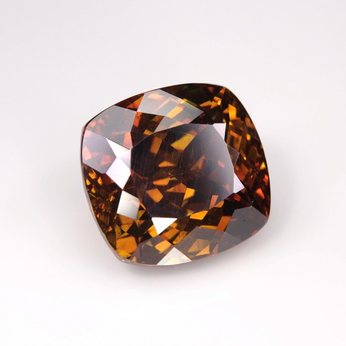 Natural Sphalerite 24.83 Carats Sunset Orange Cushion 16x15 mm Loose Gemstone - Image 1