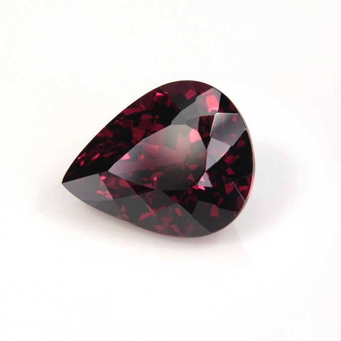Natural Rhodolite Garnet 8.19 Carats Intense Red Pear 14x11 mm Loose Gemstone - Image 2